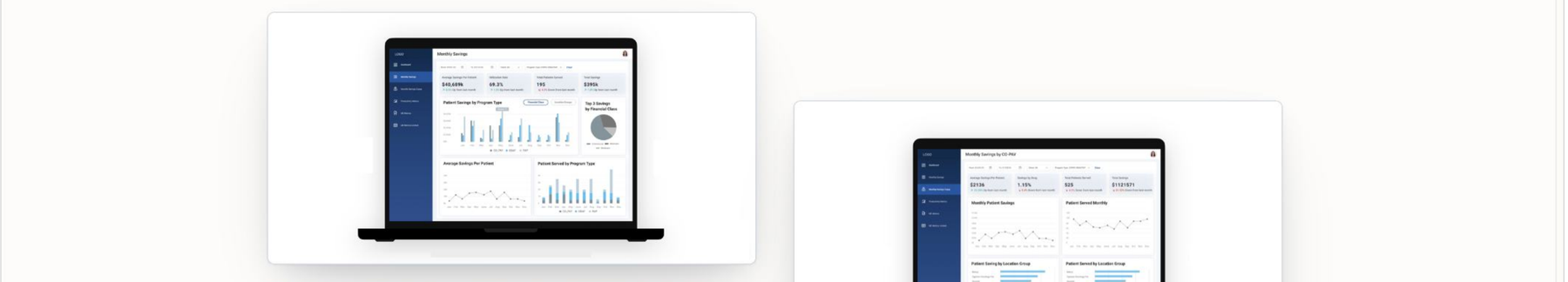 Monthly Savings and Monthly Savings by CO PAY module screens
